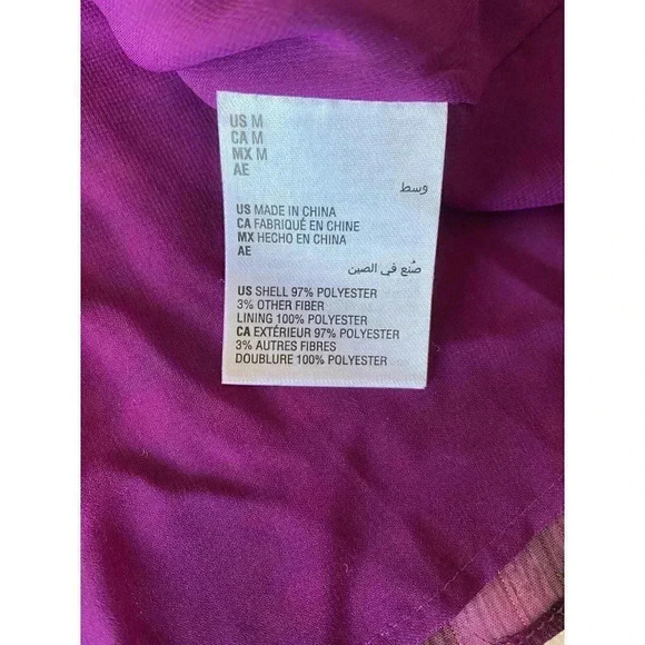 INC Womens Purple Tie Dye Long Sleeve Halter Top- - Picture 5 of 6